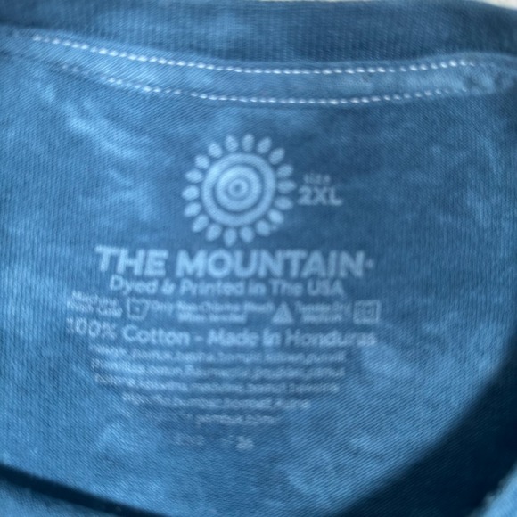 Men's The Mountain Blue Tie Dye Bald Eagle Flag America T-Shirt Plus Size: 2XL - Picture 6 of 9